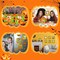 24 Sets Pumpkin Magnet Picture Frames Crafts for Kids Felt Pumpkin